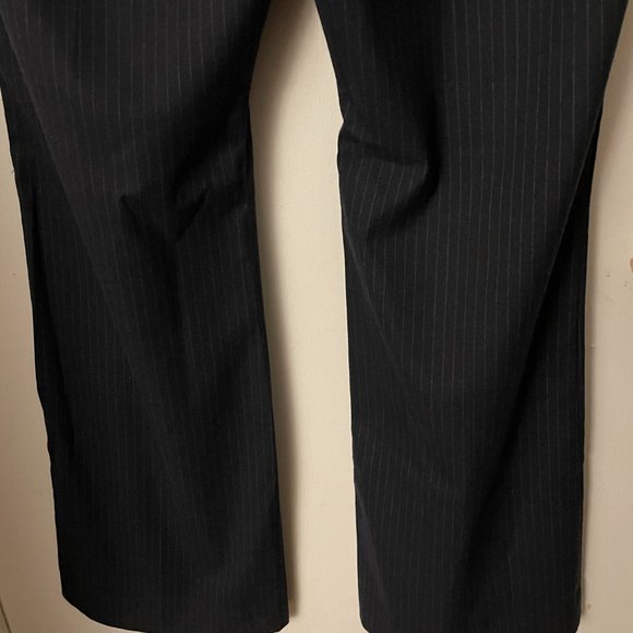 Women's GAP Wool Blue Pinstriped Modern Boot Cut Pants - Size 16R NWT - Picture 6 of 8
